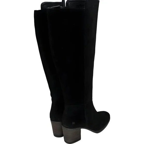 Lucky Brand Women's Black Suede Wide-Calf Boots 7.5M - Fast Shipping - Picture 3 of 6